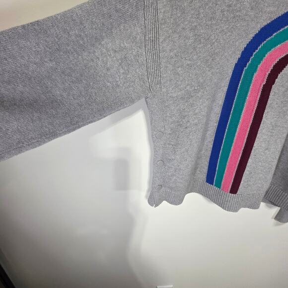 Lou & Grey Womens Rainbow Arc Sleeve Crew Neck Pullover Sweater Size Medium - Picture 5 of 8